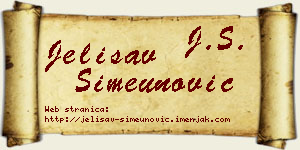 Jelisav Simeunović vizit kartica